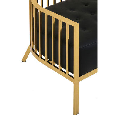 2 Seater Gold Dome Cage Sofa, Eliza