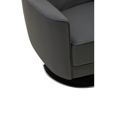 Wester Grey Leather Effect Chair