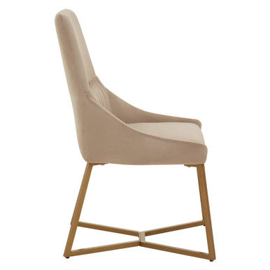 Vieste Mink Velvet Dining Chair