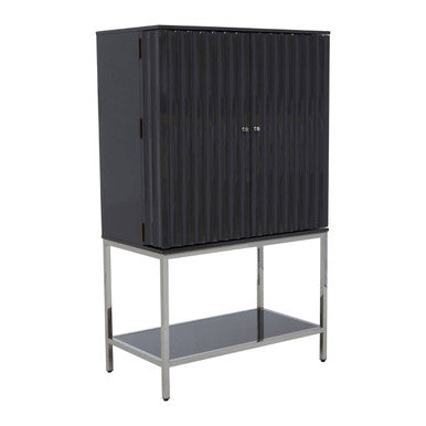 Genoa Grey Gloss Finish Cabinet