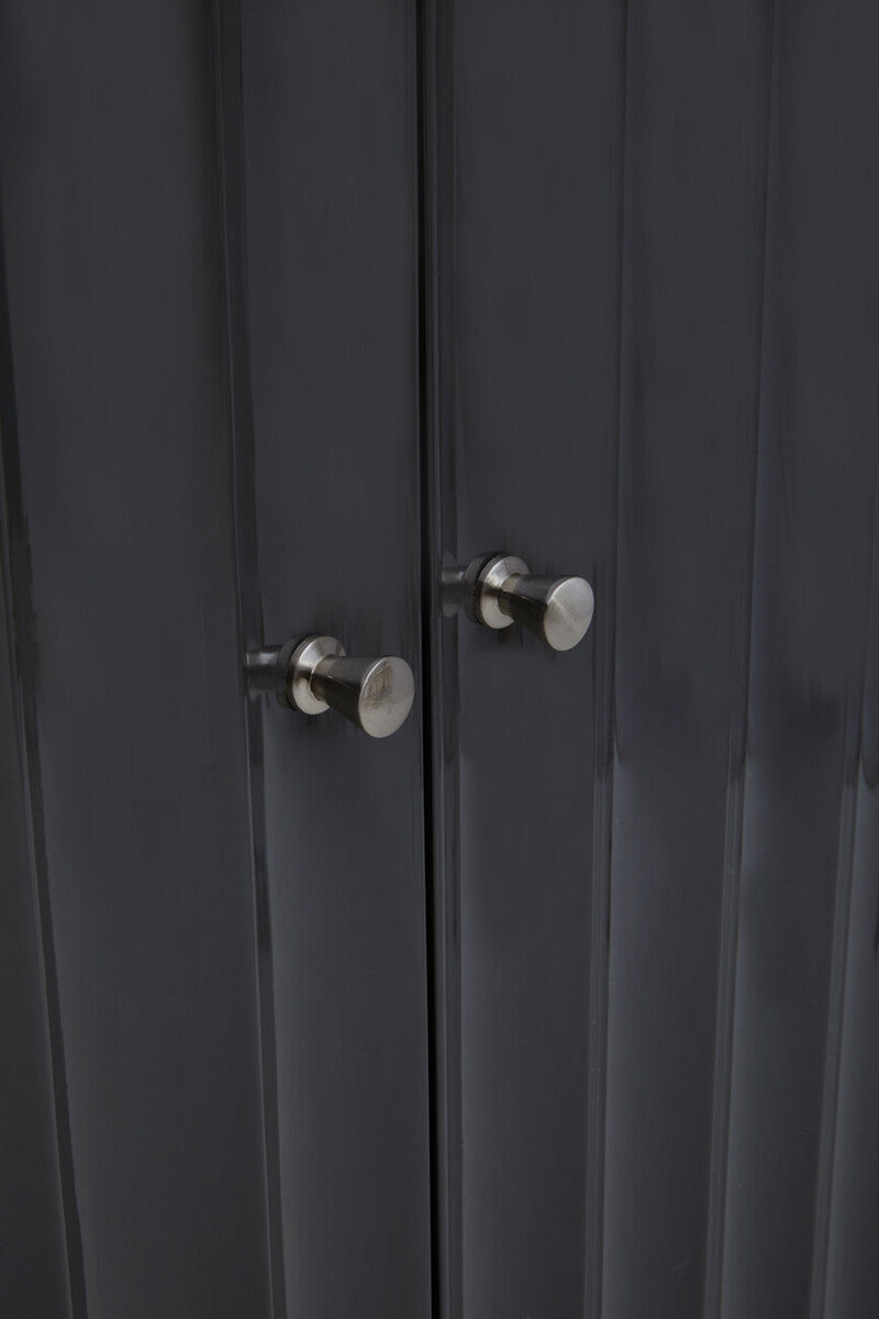 Genoa Grey Gloss Finish Cabinet