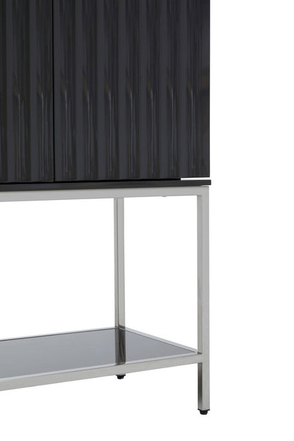 Genoa Grey Gloss Finish Cabinet