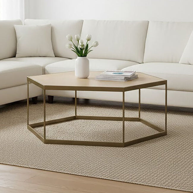 Grenoble Hexagonal Oak Veneer Coffee Table