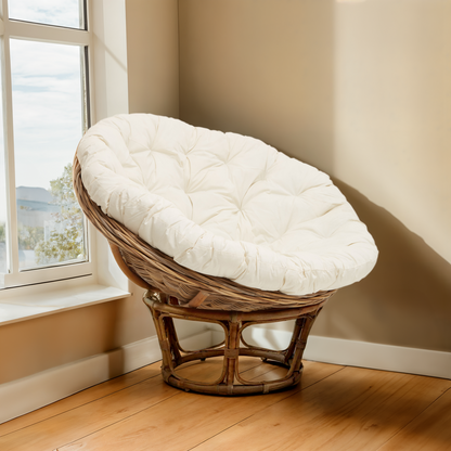 Manado Round Cream Kubu Natural Rattan Chair