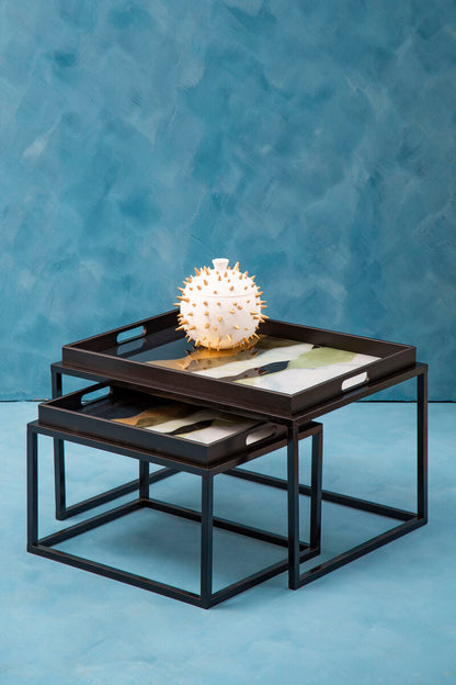 Celina Set Of 2 Assorted Colour Nesting Tables