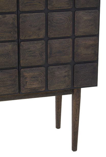 Lucca Recycled Dark Oak Wood Cabinet