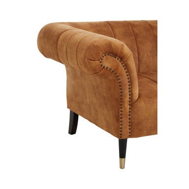 2 Seater Gold Velvet Sofa, Siena