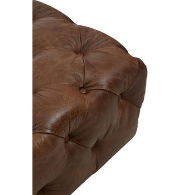 Brown Leather Modern Chesterfield Modular Sofas Chair, Hoxton