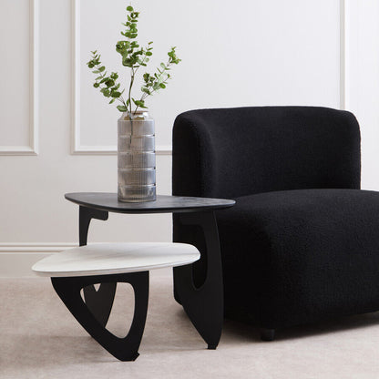 Imperia 2 Tier Small Asymmetrical Ceramic Coffee Table
