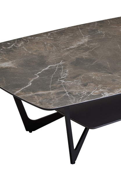 Imperia Grey Ceramic Marble Effect Coffee Table
