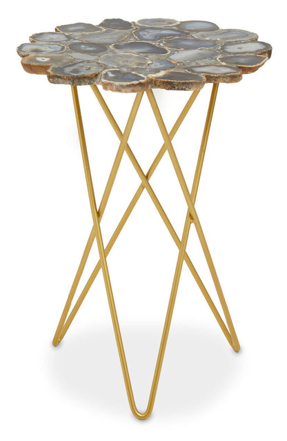 Jaipur Side Table with Agate Top