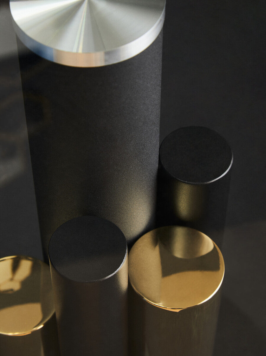 Oria Glass Gold And Black Base Side Table