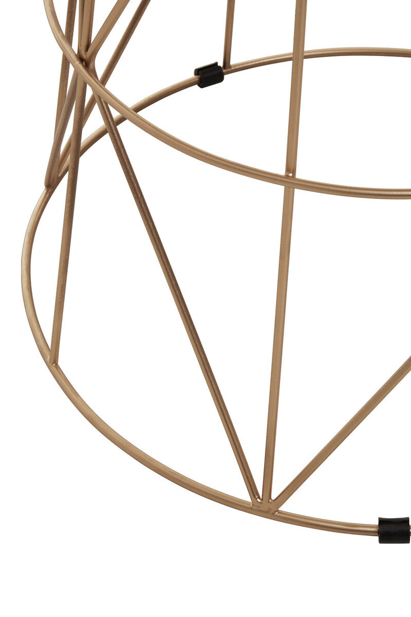 Mandoli White Marble Round Side Table