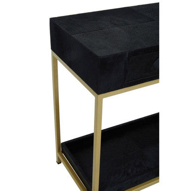 Kensington Townhouse Hair on Leather Two Drawer Console Table