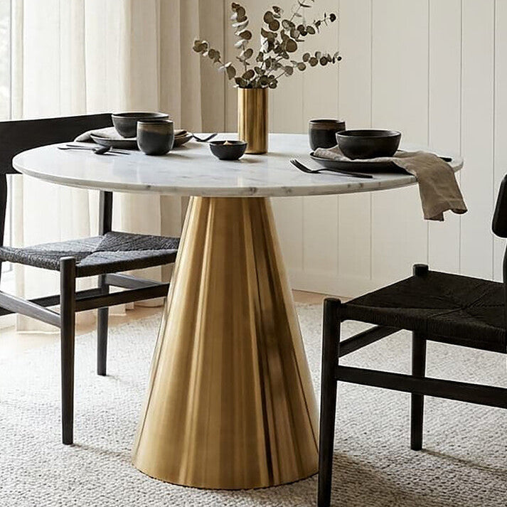 Azalea White Marble Top Dining Table