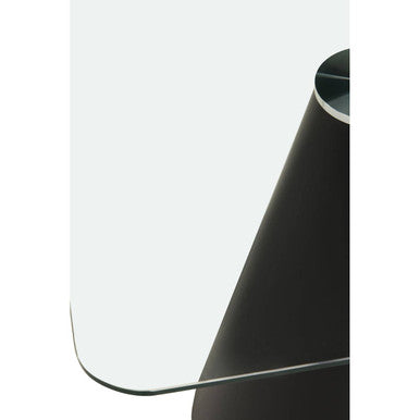 Azalea Square Clear Glass Top Dining Table