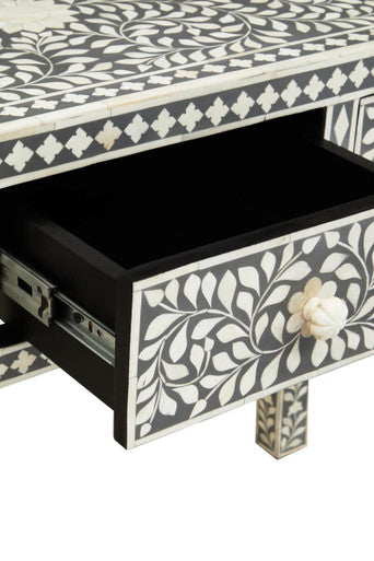 Fusion Bone Inlay Desk with 3 Drawers