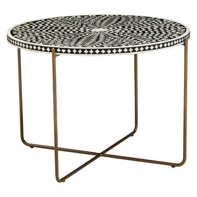 Fusion Bone Inlay Round Coffee Table