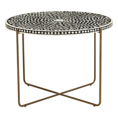 Fusion Bone Inlay Round Coffee Table