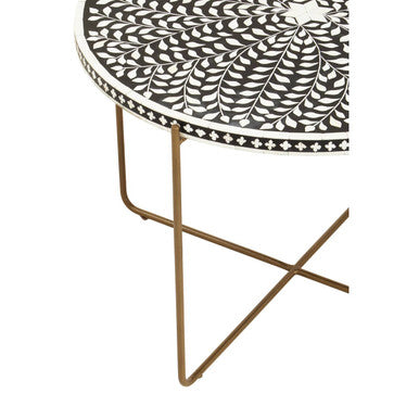 Fusion Bone Inlay Round Coffee Table