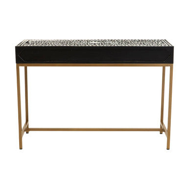 Fusion Bone Inlay Console Table With 2 Drawers
