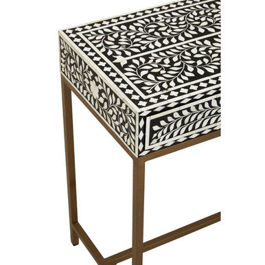 Fusion Bone Inlay Console Table With 2 Drawers