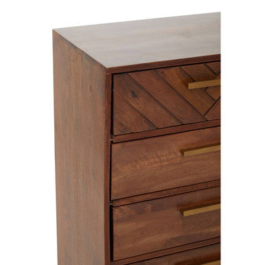 Gaya Mango Wood Chest of 5 Drawers