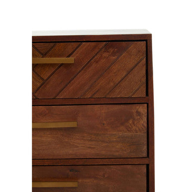 Gaya Mango Wood Chest of 5 Drawers