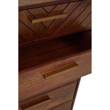 Gaya Mango Wood Chest of 5 Drawers