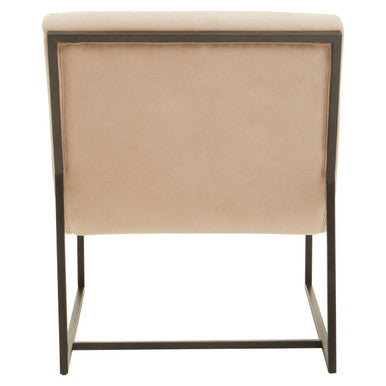 Vogue Ivory Velvet  Lounge Chair