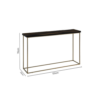 Aris Black And Gold Console Table