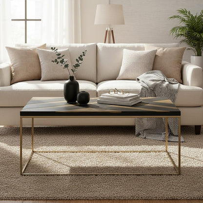Aris Black And Gold Coffee Table