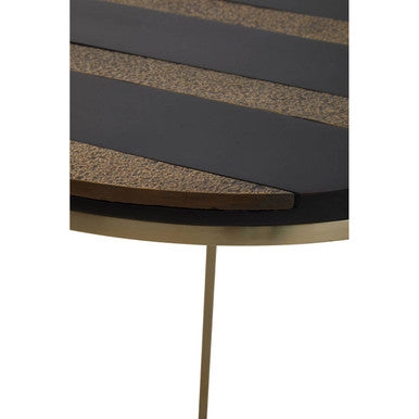Aris Black And Gold Side Table