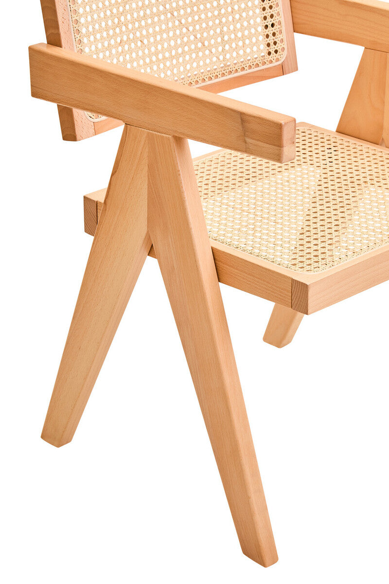 Cebu Natural Cane and Beech Wood Dining Chair