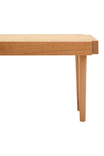 Cebu Natural Cane and Beech Wood Bench
