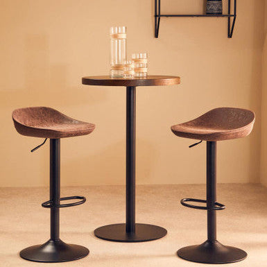 Dalston Set Of Two Mocha Bar Stools