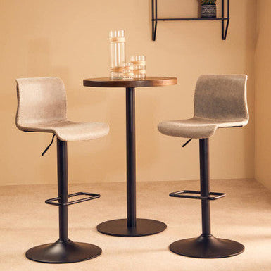 Dalston Set Of Two High Back Ash Bar Stools
