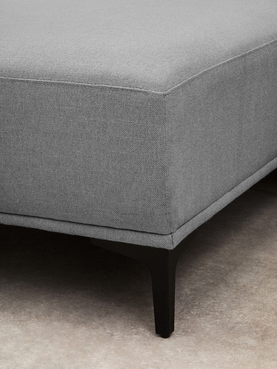 3 Seater Grey Fabric Left Chaise Sofa, Toulon