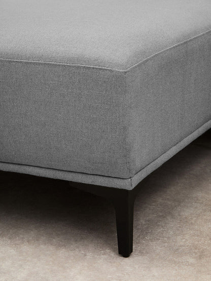 3 Seater Grey Fabric Left Chaise Sofa, Toulon