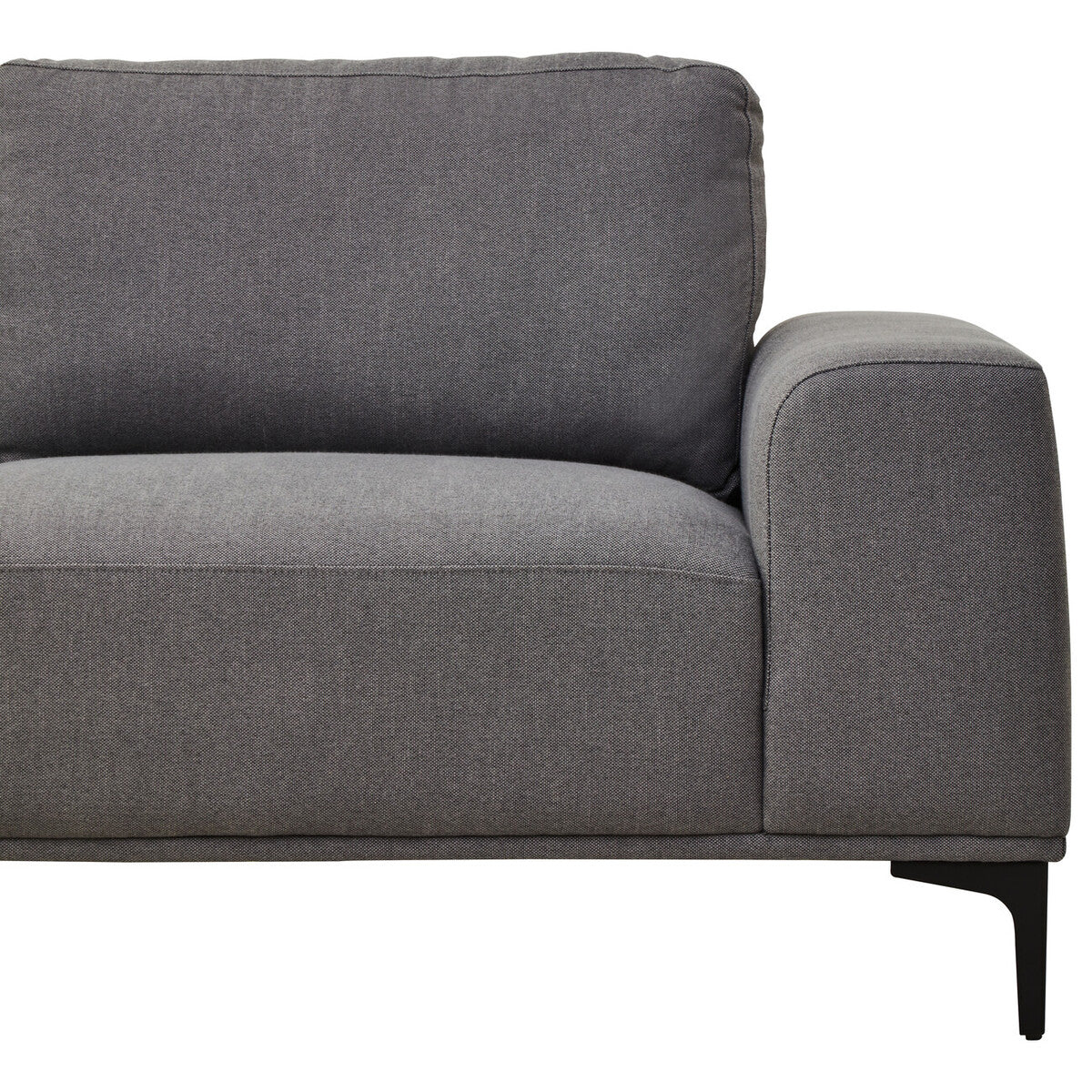 3 Seater Grey Fabric Left Chaise Sofa, Toulon