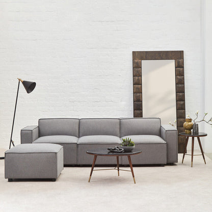Grey Fabric Modular Ottoman, Toulouse