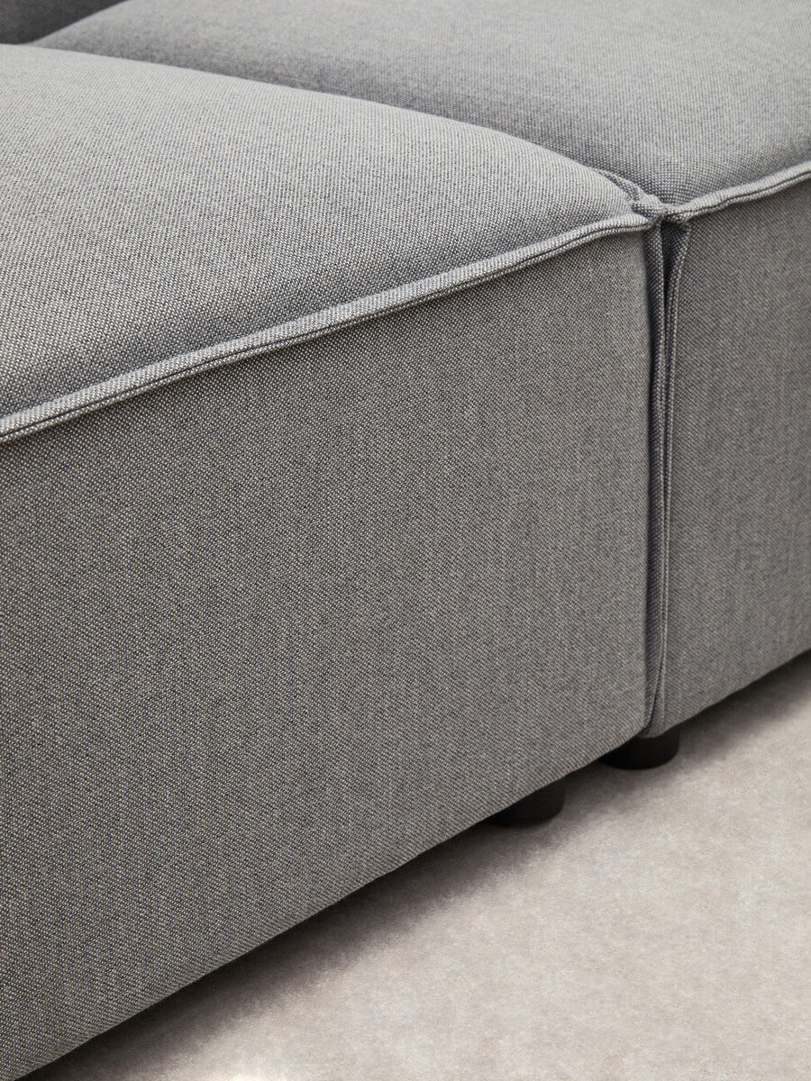Grey Fabric Modular Ottoman, Toulouse