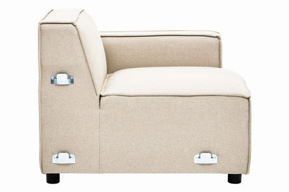 Cream Fabric Right Arm Modular Sofas, Toulouse