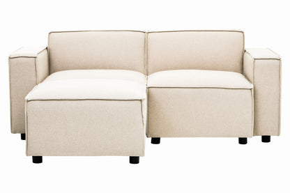 Cream Fabric Right Arm Modular Sofas, Toulouse
