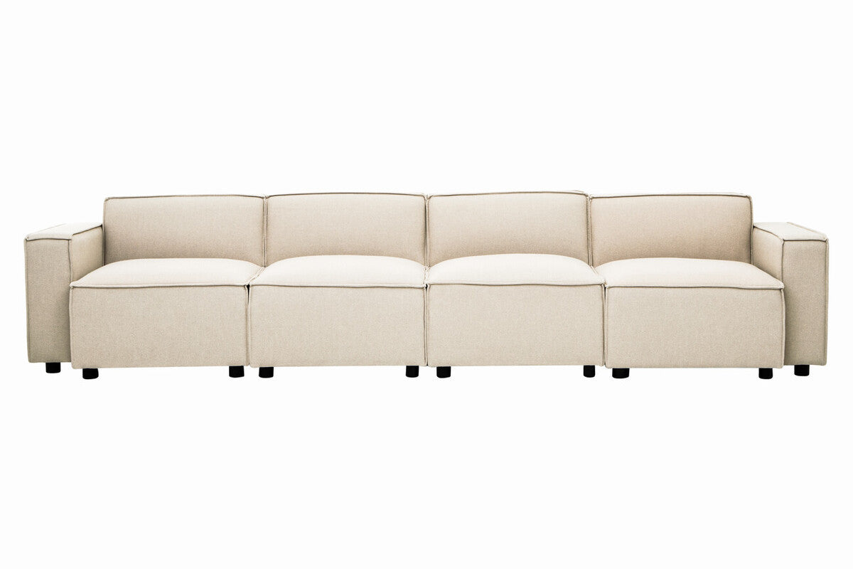Cream Fabric Right Arm Modular Sofas, Toulouse