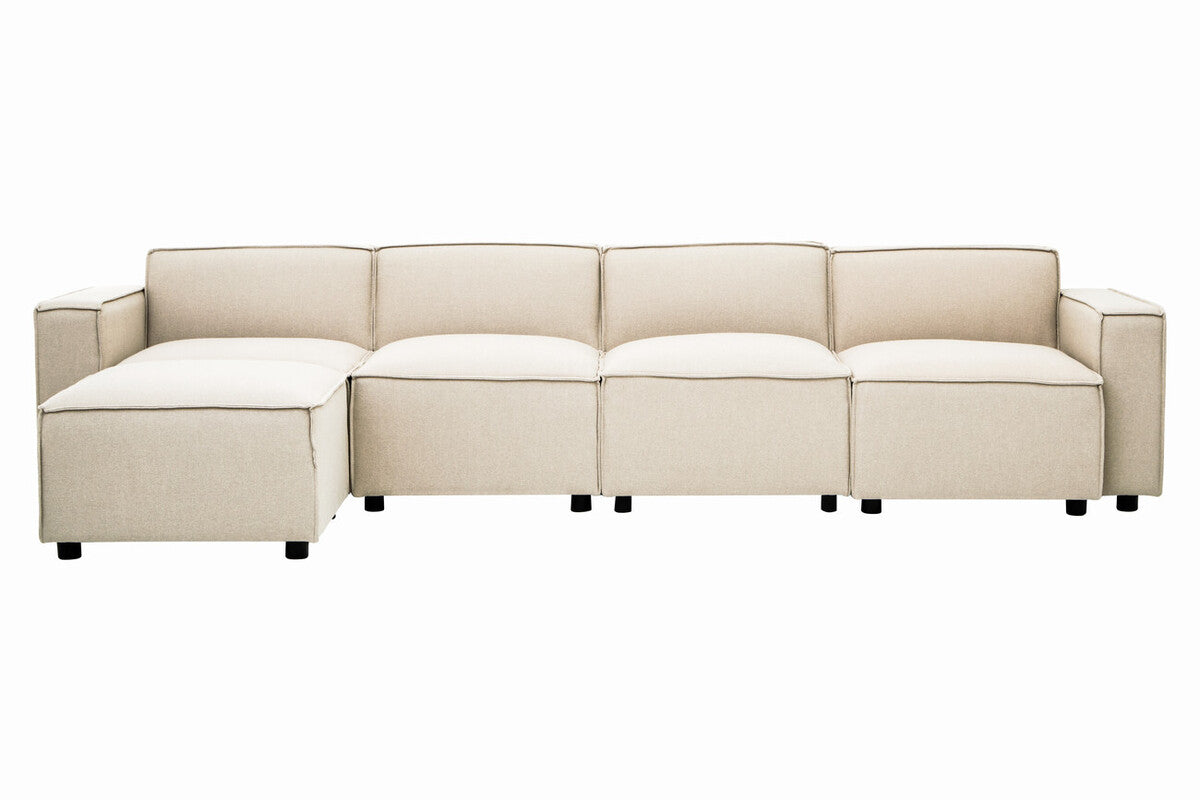 Cream Fabric Right Arm Modular Sofas, Toulouse