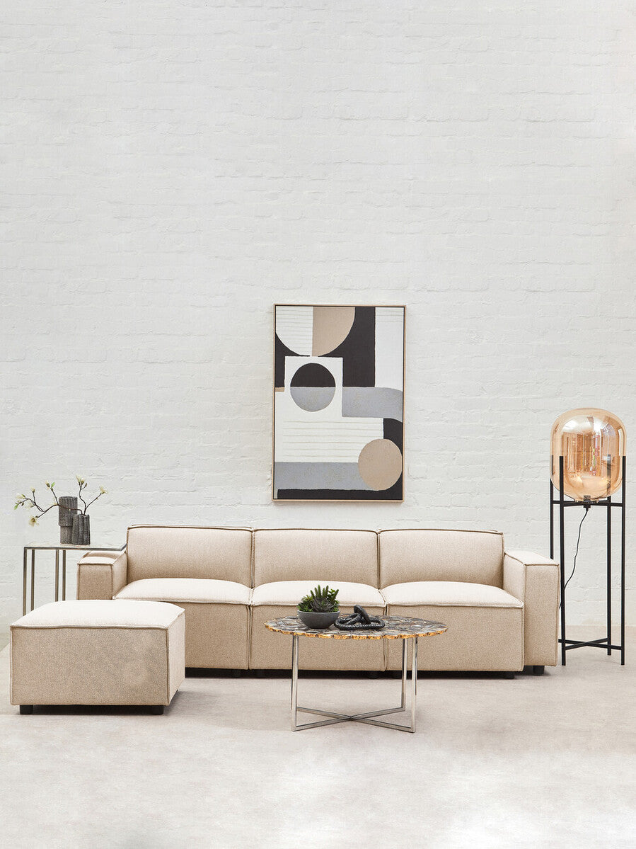 Cream Fabric Right Arm Modular Sofas, Toulouse