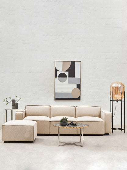 Cream Fabric Right Arm Modular Sofas, Toulouse