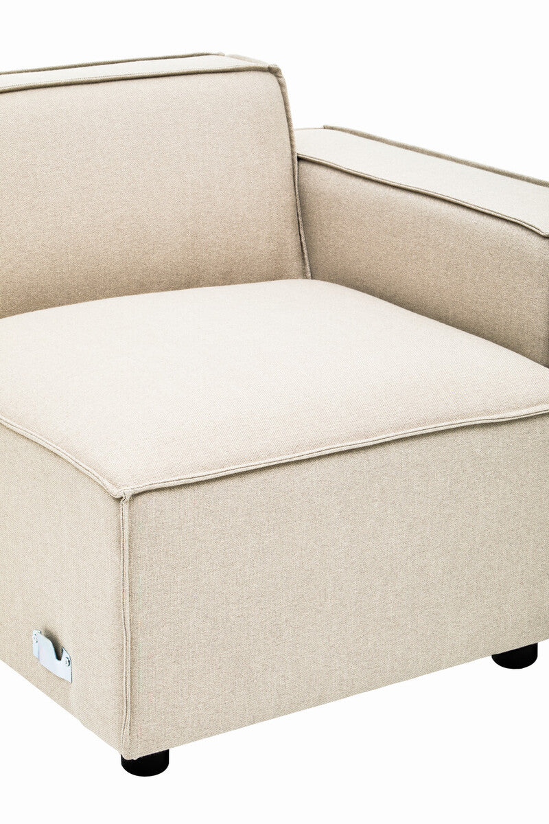 Cream Fabric Right Arm Modular Sofas, Toulouse