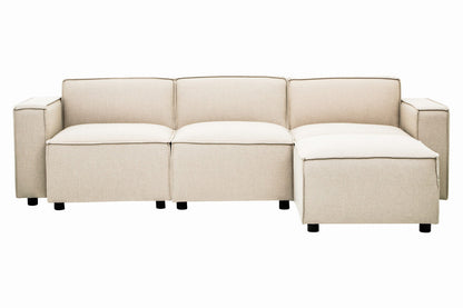 Cream Fabric Left Arm Modular Sofas, Toulouse